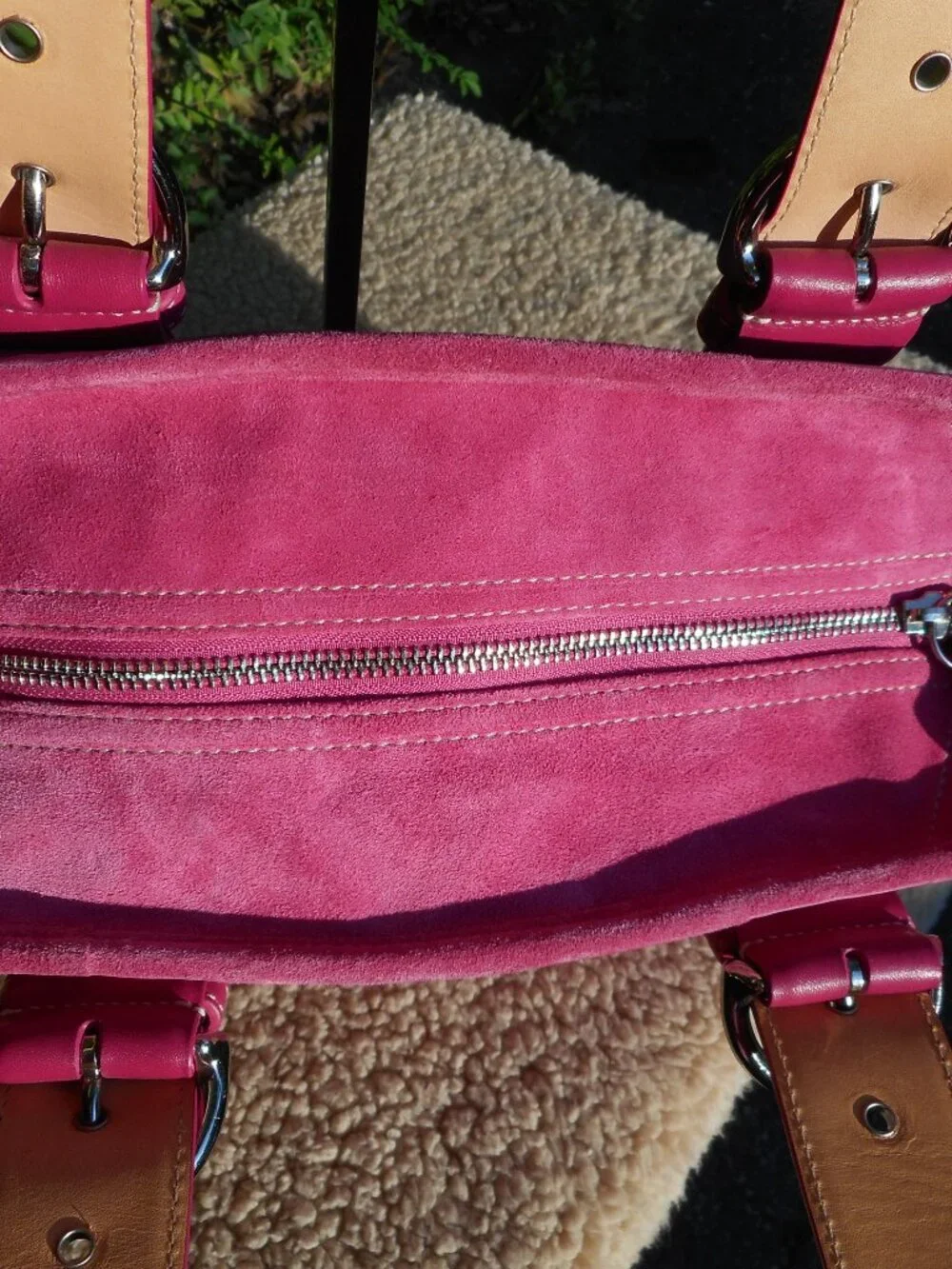 Vintage Coach SOHO Suede Tote 9522, EUC in Orchid Pink